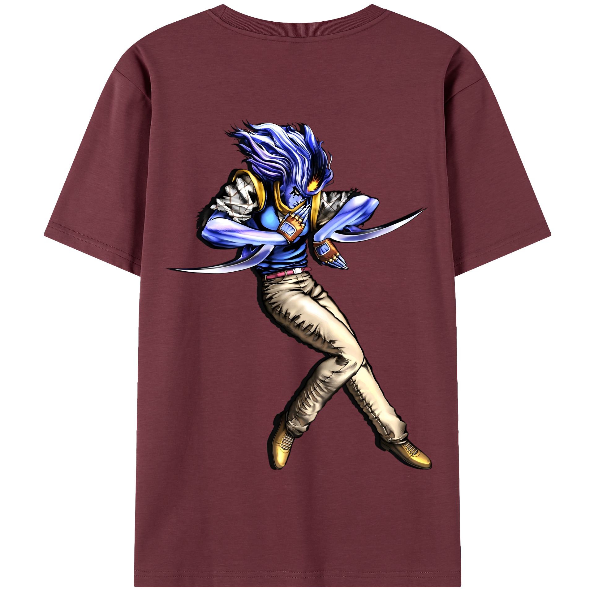 （画像用） ジョジョの奇妙な冒険 JoJo's Bizarre Adventure 綿100％半袖Tシャツ（背面プリント）